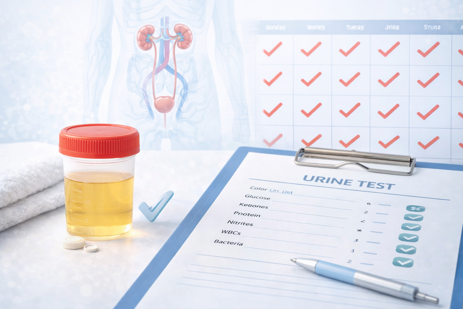 Infographic showing recurrent urinary tract infections and when they may indicate a more serious condition like cancer.